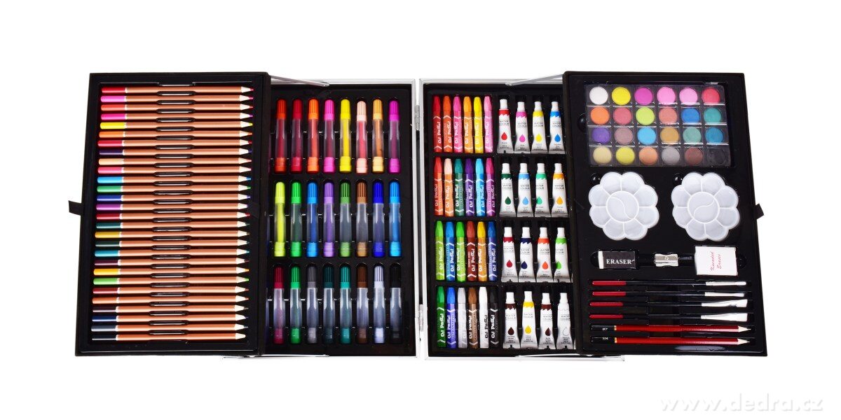 ART, Velký rozkládací kufřík, 142dílná sada uměleckých potřeb, 4 patra plná kreativity – náhled 3 | Grand Móda