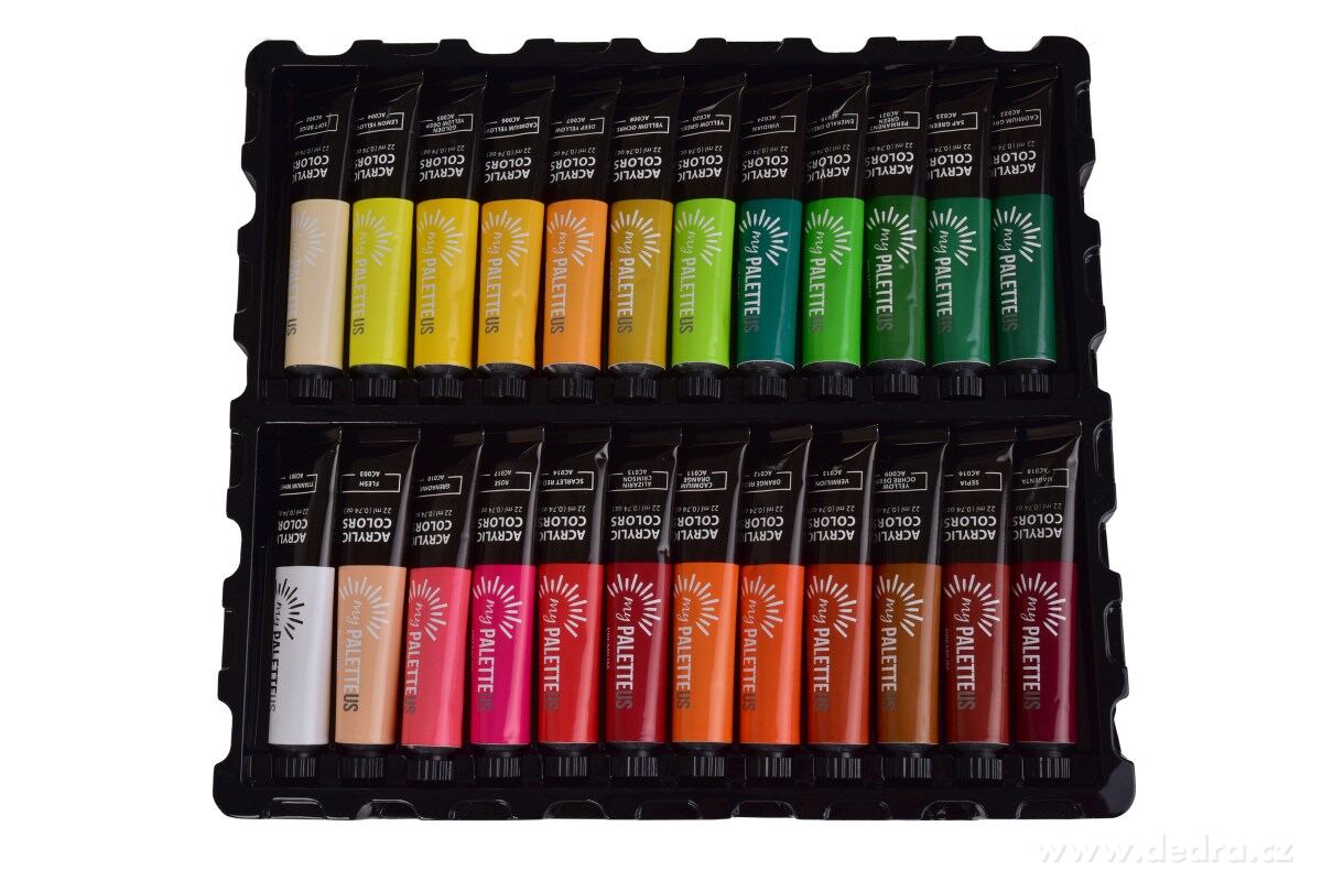 ART, 48 ks exkluzivní sada akrylových barev s příslušenstvím, vodou ředitelné, netoxické, rychleschnoucí – náhled 6 | Grand Móda