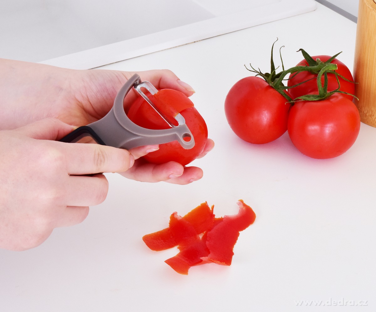 GOURMET, kuchyňská škrabka, 5 cm, pilková čepel na měkké plody, protiskluzová rukojeť – náhled 3 | Grand Móda