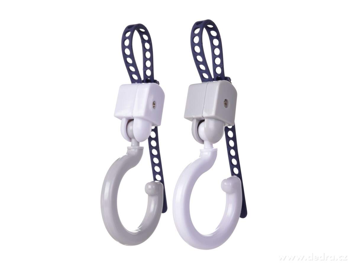 PRAKTIK, 2 ks otočný háček s nastavitelným páskem, na kočárek, skříň i šňůru – náhled 2 | Grand Móda