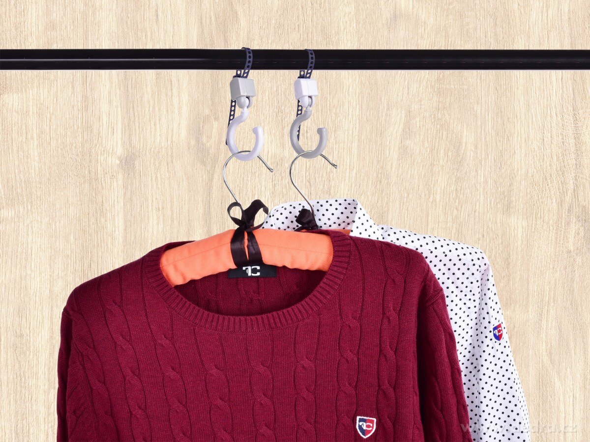 PRAKTIK, 2 ks otočný háček s nastavitelným páskem, na kočárek, skříň i šňůru – náhled 3 | Grand Móda