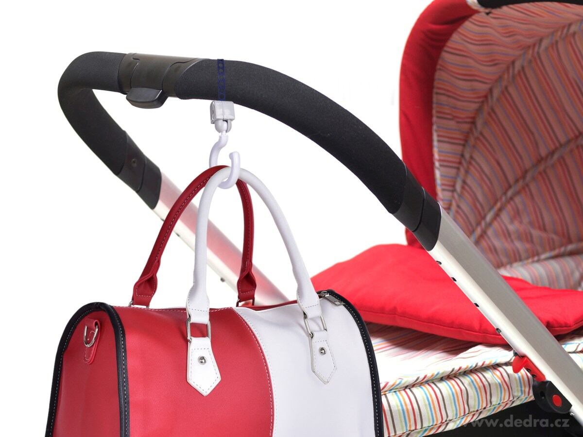 PRAKTIK, 2 ks otočný háček s nastavitelným páskem, na kočárek, skříň i šňůru – náhled 4 | Grand Móda