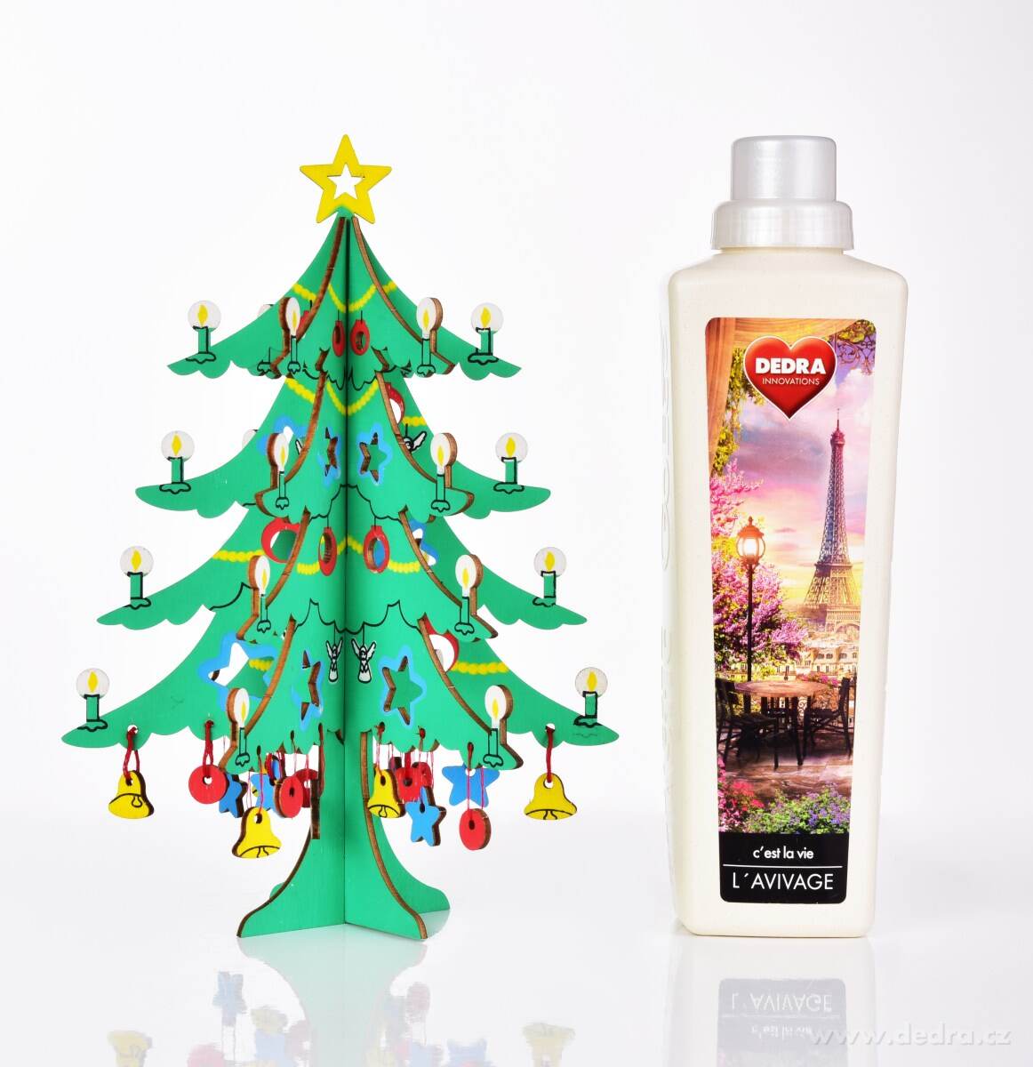 OZDOBENÝ VÁNOČNÍ STROMEK, skládací dřevěná stavebnice, 26 cm – náhled 5 | Grand Móda