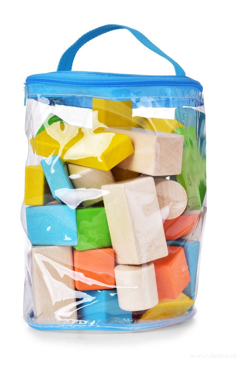 54 ks barevných dřevěných bukových kostek – náhled 6 | Grand Móda