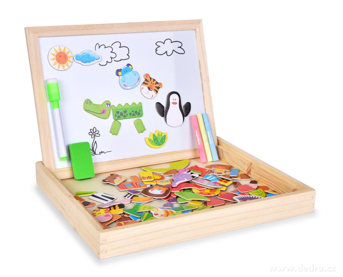 3v1 stolní oboustranná magnetická kreslící tabule