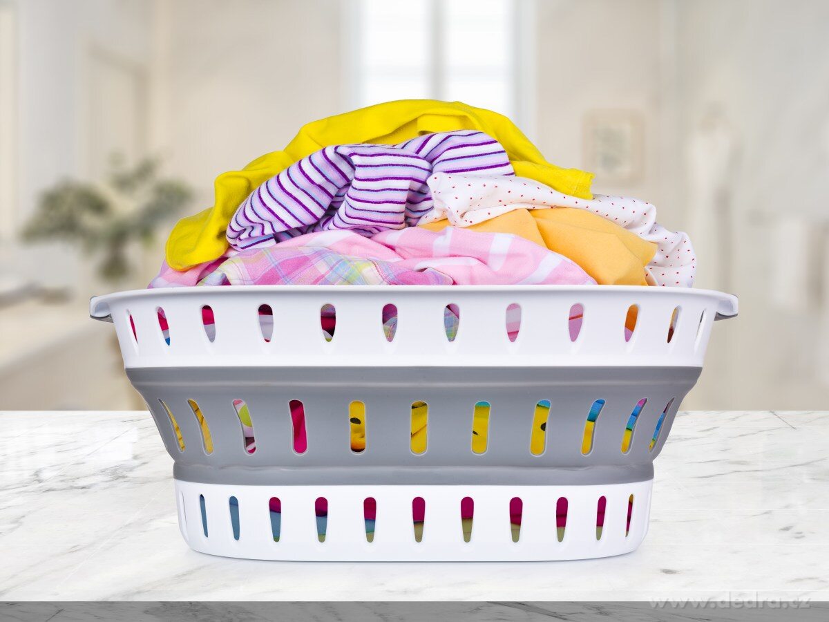 COMPACTOR, XXL skládací koš na prádlo 61 cm, perforovaný koš na špinavé prádlo – náhled 3 | Grand Móda