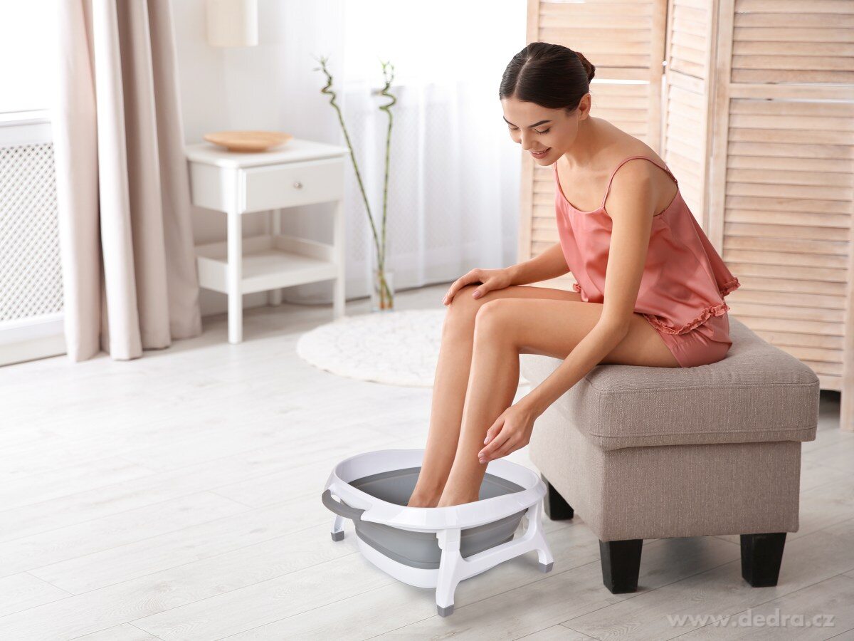 COMPACTOR, skládací lavor na nohy 15 L s masážními výstupky, relaxační vana na nohy – náhled 3 | Grand Móda