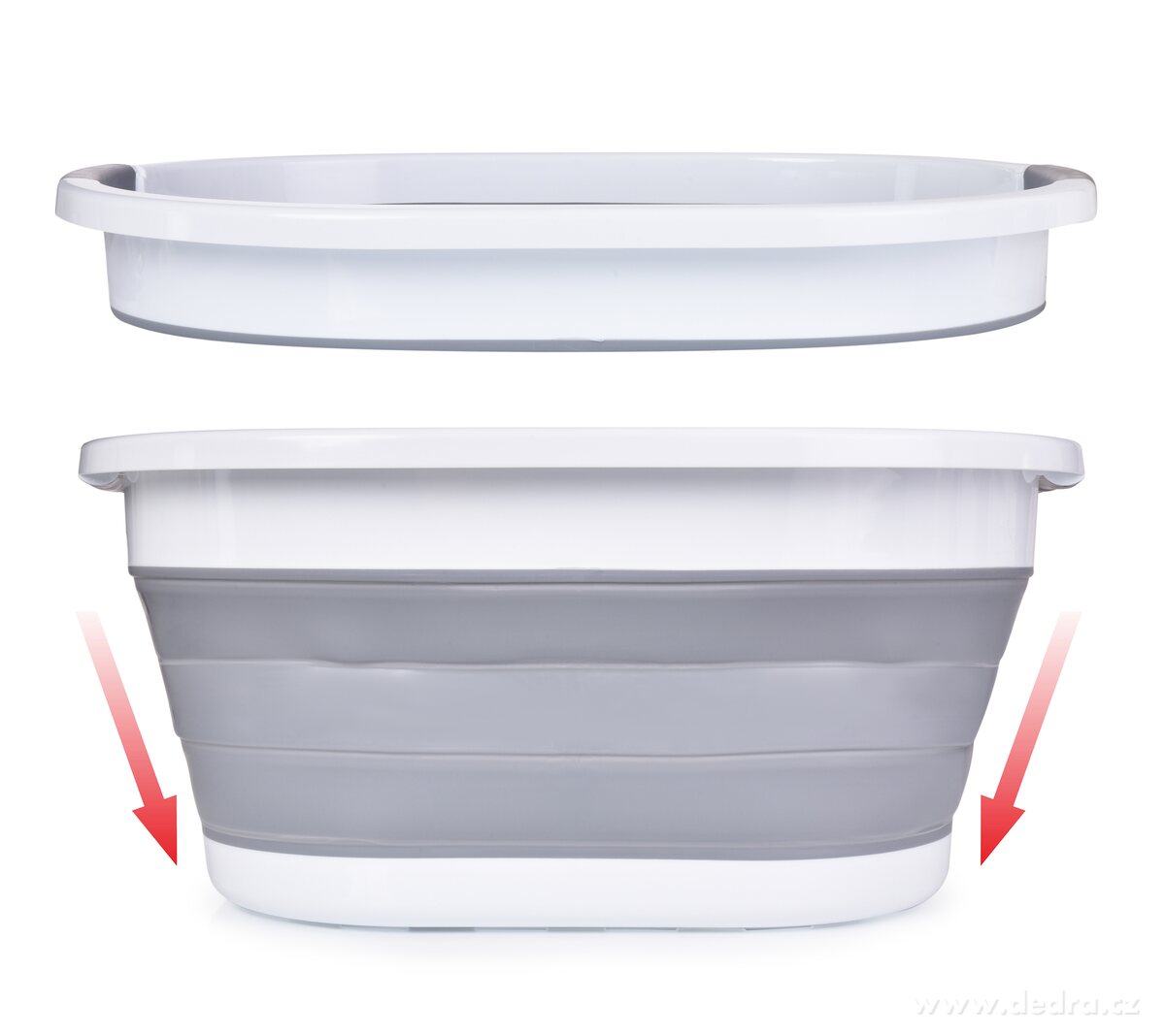 COMPACTOR, skládací vana 40 L víceúčelová, lavor, přepravka, úklidová vana do domácnosti i na zahradu