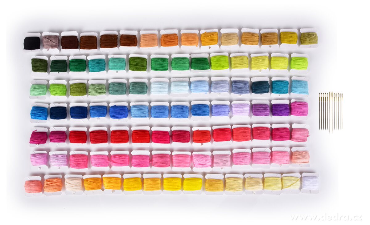 110 KS sada silných vyšívacích bavlnek & jehel | Šicí a pletací potřeby | Grand Móda