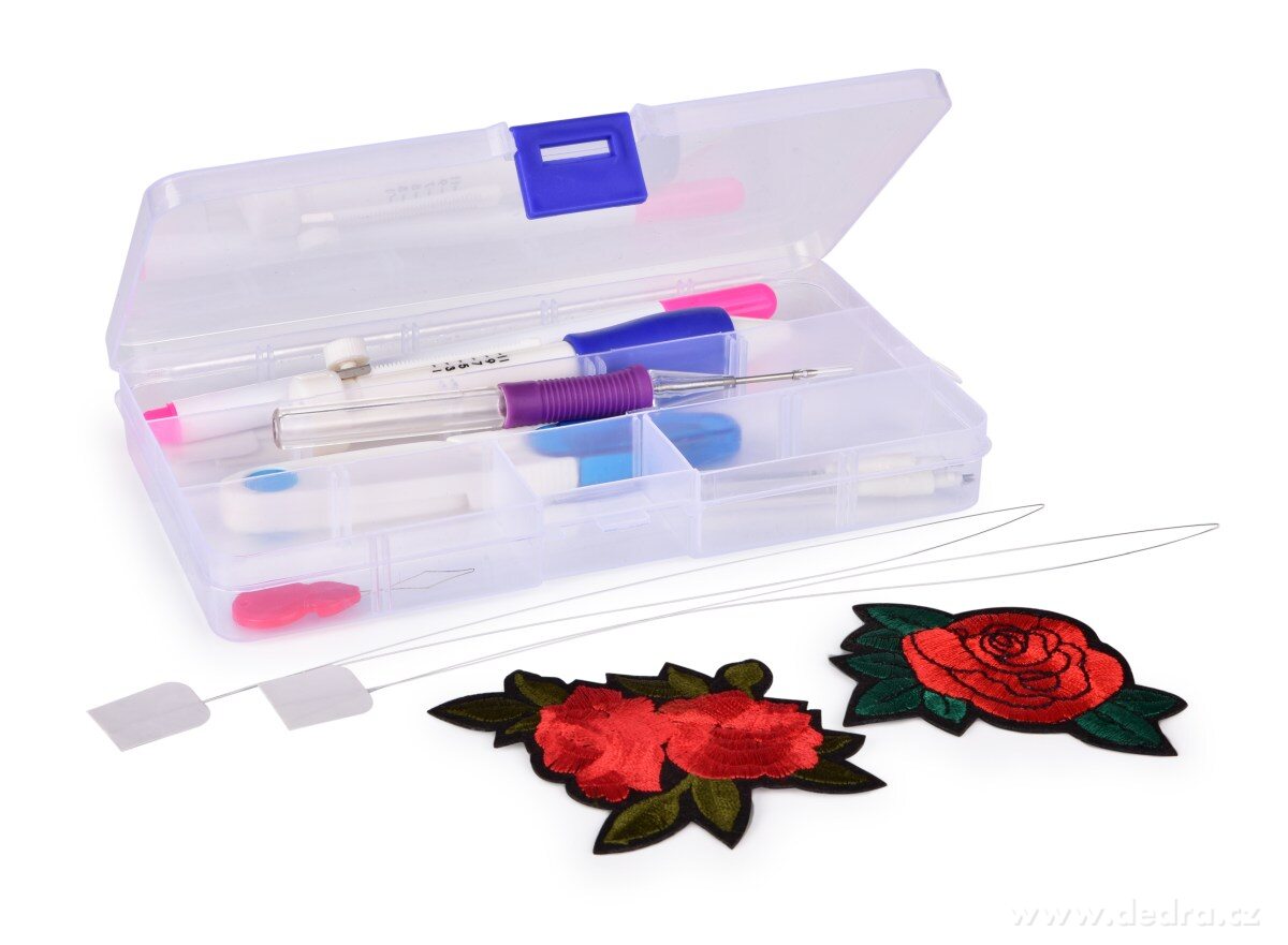 VYŠÍVACÍ PERO v boxu, sada 14 vyšívacích potřeb pro PUNCH NEEDLE – náhled 2 | Grand Móda