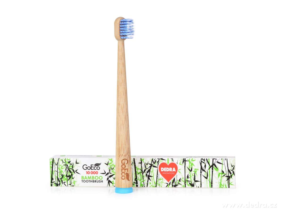 GoEco® BAMBOO, dětský zubní kartáček, z bambusu, extra měkké štětinky, modrý – náhled 2 | Grand Móda
