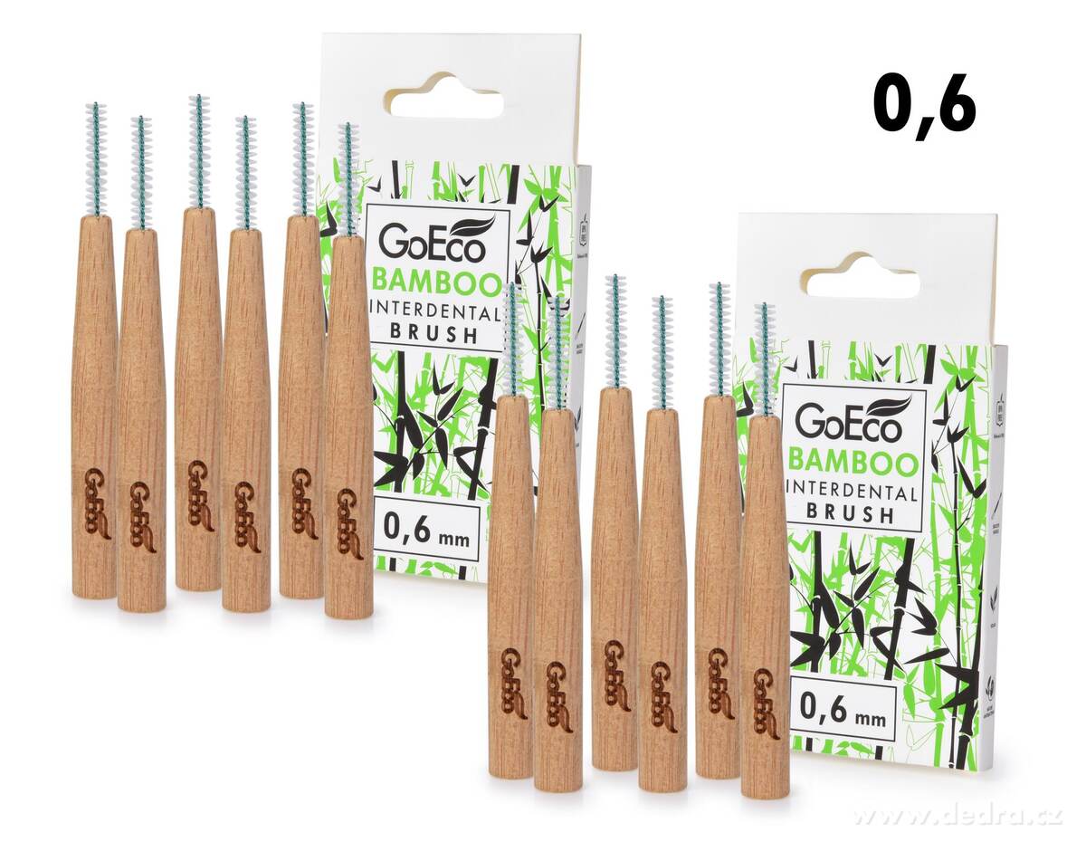 SADA 1+1 | GoEco┬« BAMBOO | mezizubn├ş kart├í─Źky | 0,6 mm | 12 ks | z bambusu - hlavn├ş obr├ízek | Manu├íln├ş kart├í─Źky | Grand M├│da