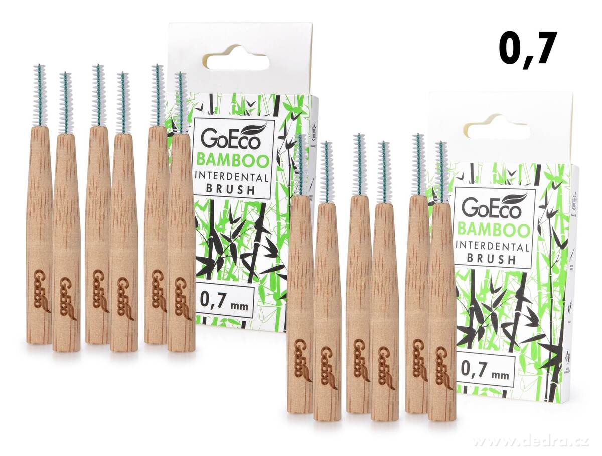 SADA 1+1 | GoEco┬« BAMBOO | mezizubn├ş kart├í─Źky | 0,7 mm | 12 ks | z bambusu - hlavn├ş obr├ízek | Manu├íln├ş kart├í─Źky | Grand M├│da
