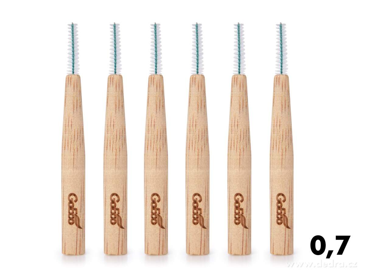 GoEco® BAMBOO, mezizubní kartáčky 0, 7 mm, 6 ks, z bambusu | Manuální kartáčky | Grand Móda