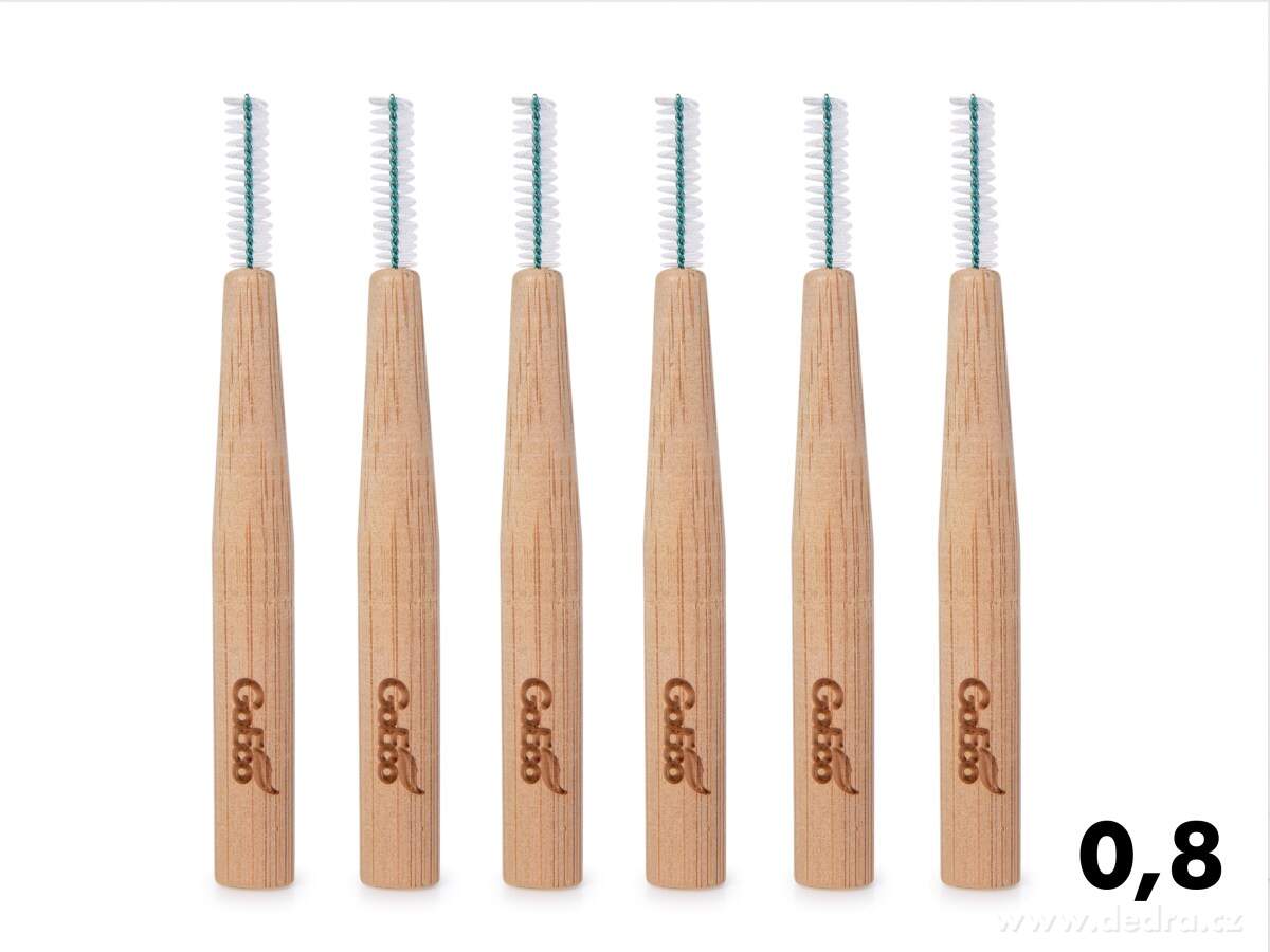GoEco® BAMBOO, mezizubní kartáčky 0, 8 mm, 6 ks, z bambusu | Manuální kartáčky | Grand Móda