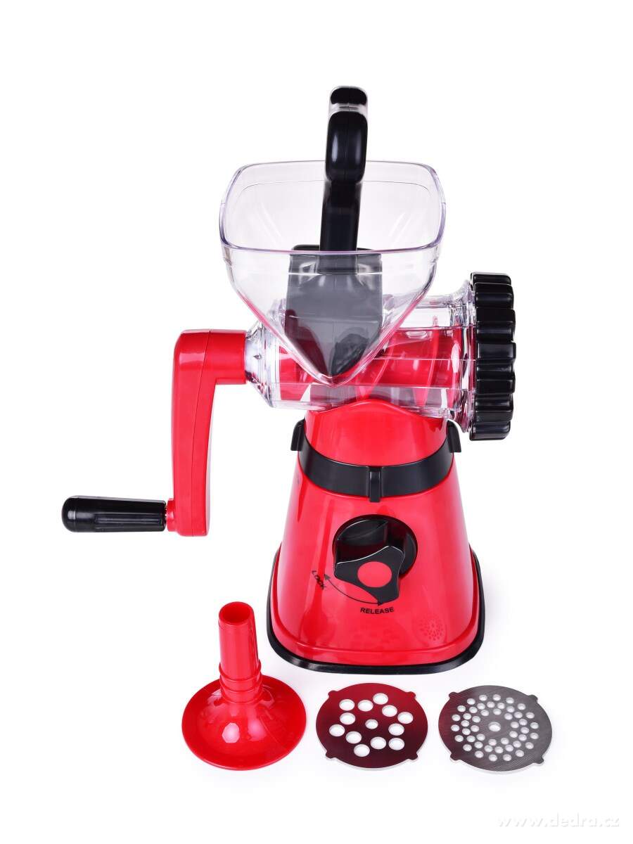 GOLEM, velký ruční mlýnek na maso, dva mlecí disky, nástavec na klobásy a přísavka – náhled 5 | Grand Móda