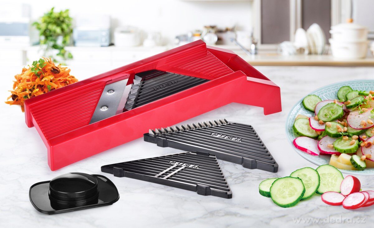 MANDOLIN, multifunkční struhadlo 3v1, Na plátky a nudličky s výměnnými planžetami – náhled 3 | Grand Móda