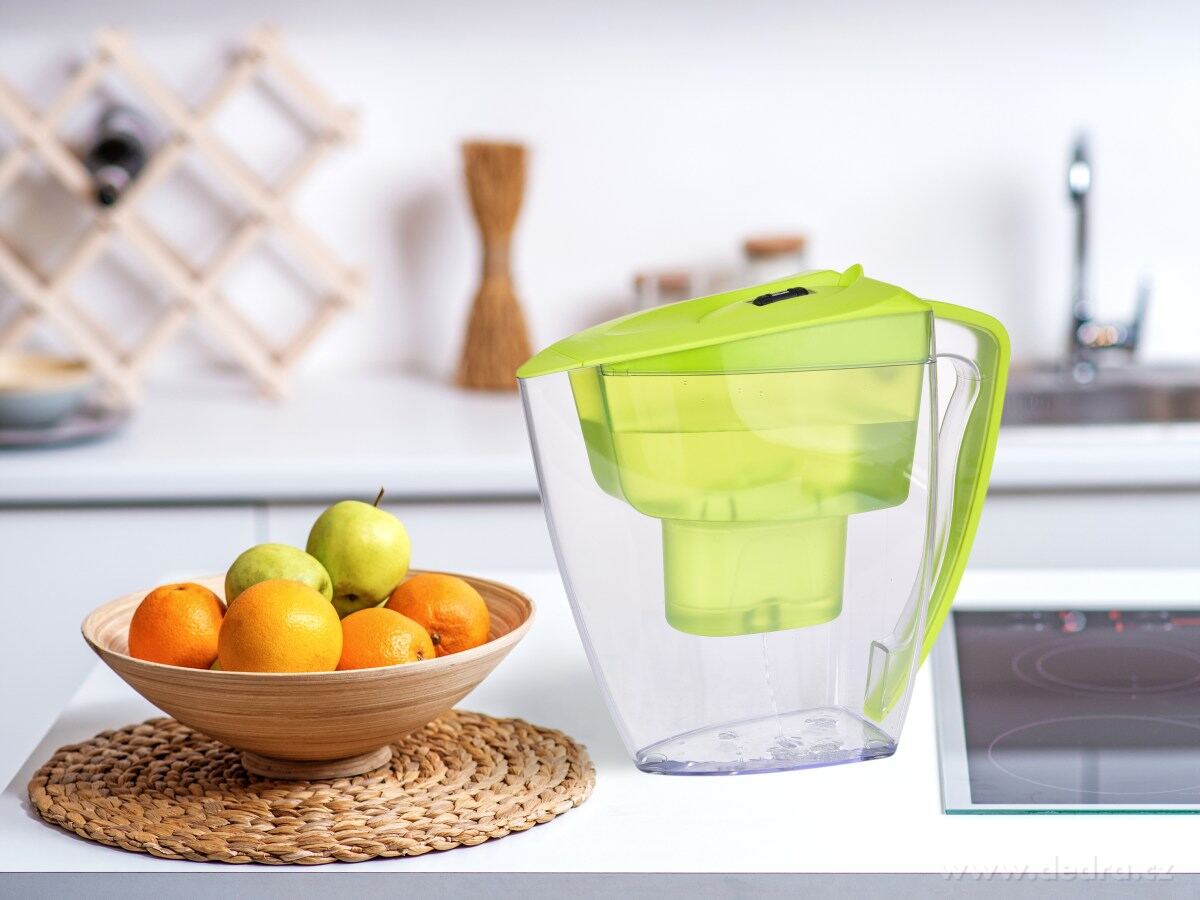 SYSTEMAT AQUA, XL filtrační konvice 3, 5 L + 1 vodní filtr ZDARMA, čistá a chutná voda bez chlóru, zelená – náhled 3 | Grand Móda