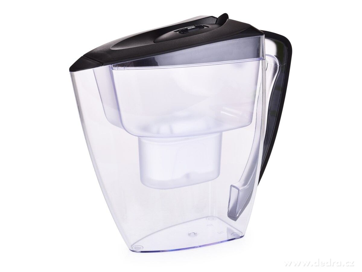 SYSTEMAT AQUA, XL filtrační konvice 3, 5 L + 1 vodní filtr ZDARMA, čistá a chutná voda bez chlóru, černá