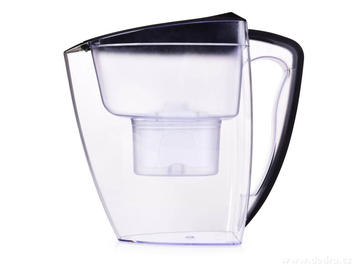 SYSTEMAT AQUA, XL filtrační konvice 3, 5 L + 1 vodní filtr ZDARMA, čistá a chutná voda bez chlóru, černá – náhled 2 | Grand Móda