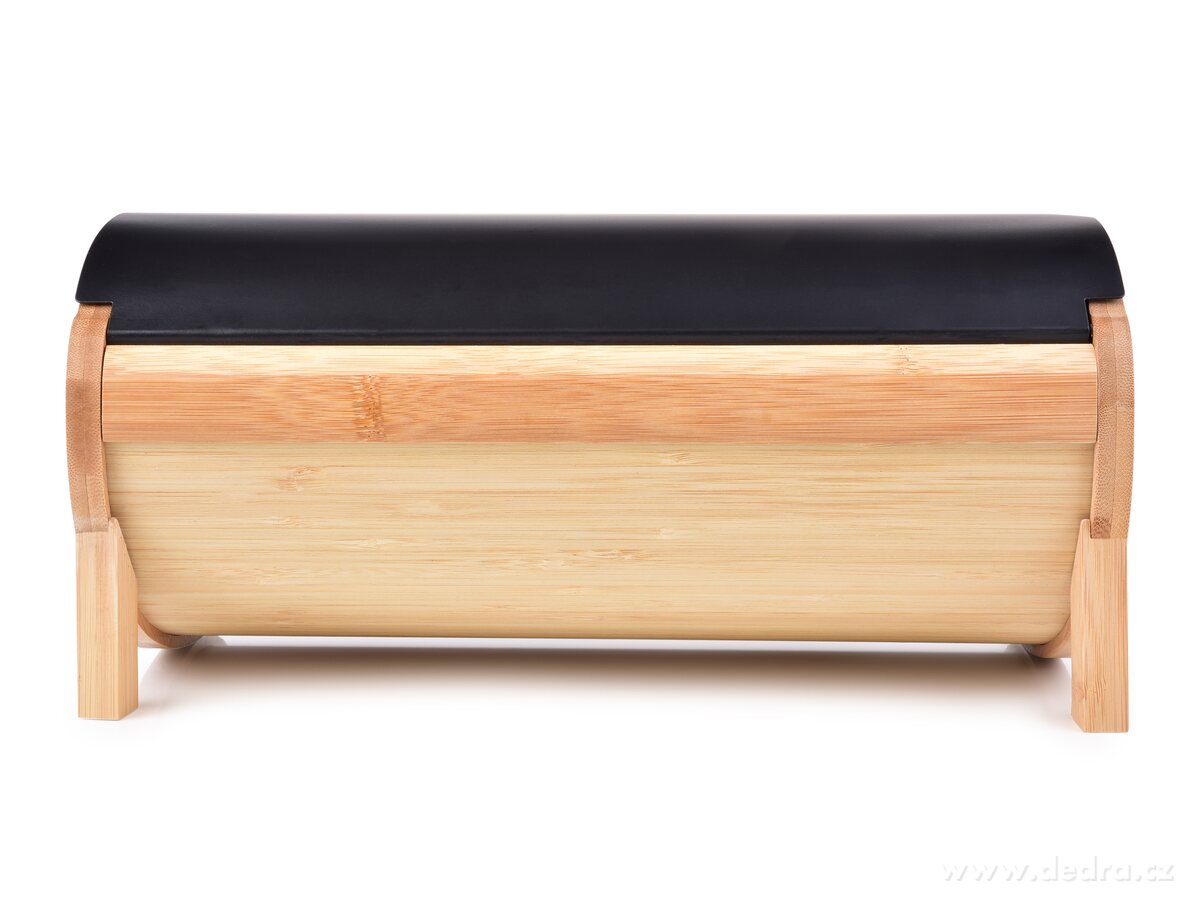 34 cm BAMBUSOVÝ CHLEBNÍK s kovovým odklápěcím víkem GoEco® – náhled 6 | Grand Móda