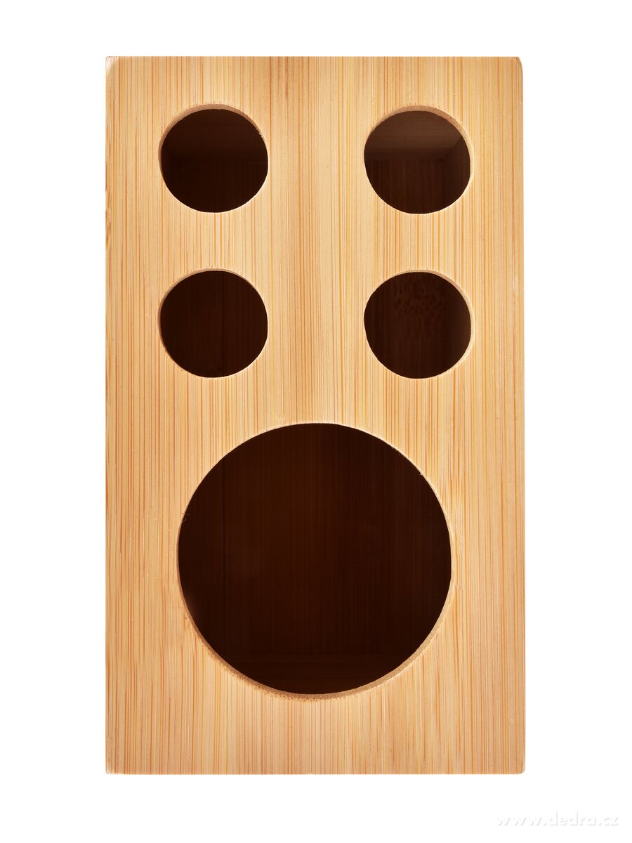 GoEco®, bambusový stojan na zubní kartáčky & pastu, minimalistický koupelnový doplněk – náhled 4 | Grand Móda