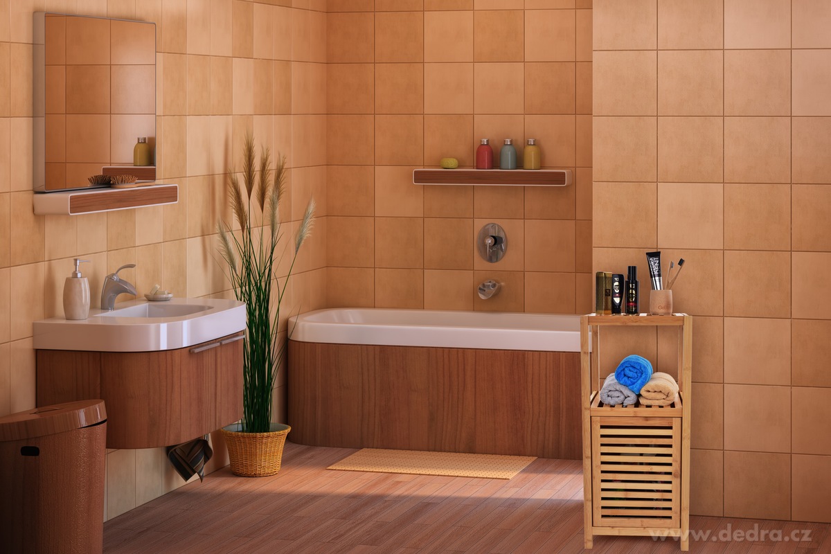 GoEco®, Bambusový regál s 1 policí a dvířky, 80 cm – náhled 4 | Grand Móda