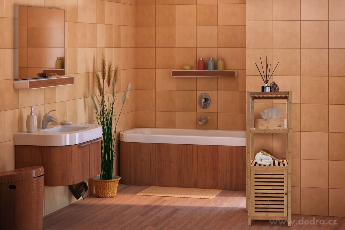 GoEco®, Bambusový regál se 2 policemi a skříňkou se dvířky, 110 cm – náhled 3 | Grand Móda