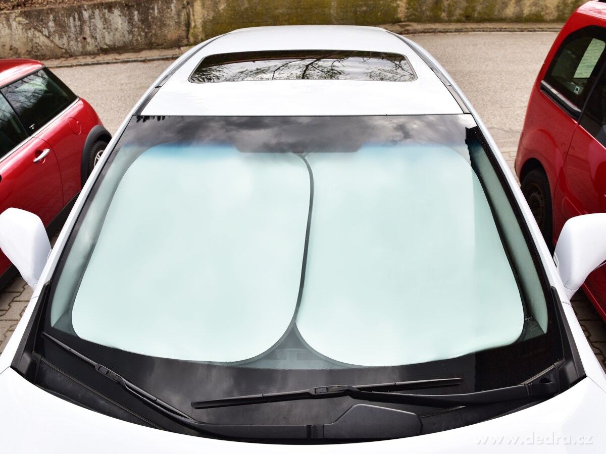 DRIVE, 2 ks skládací sluneční clona na přední sklo auta, vnitřní ochrana proti slunci – náhled 3 | Grand Móda