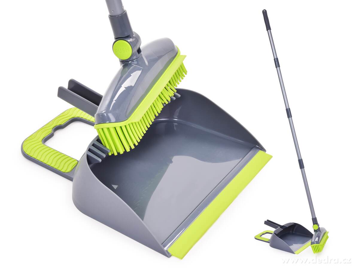 STĚRKOSMETÁK® 5v1, teleskopický smeták se silikonovými štětinami, stěrkou a nášlapnou lopatkou | Mopy a smetáky ­čž╣ | Grand Móda
