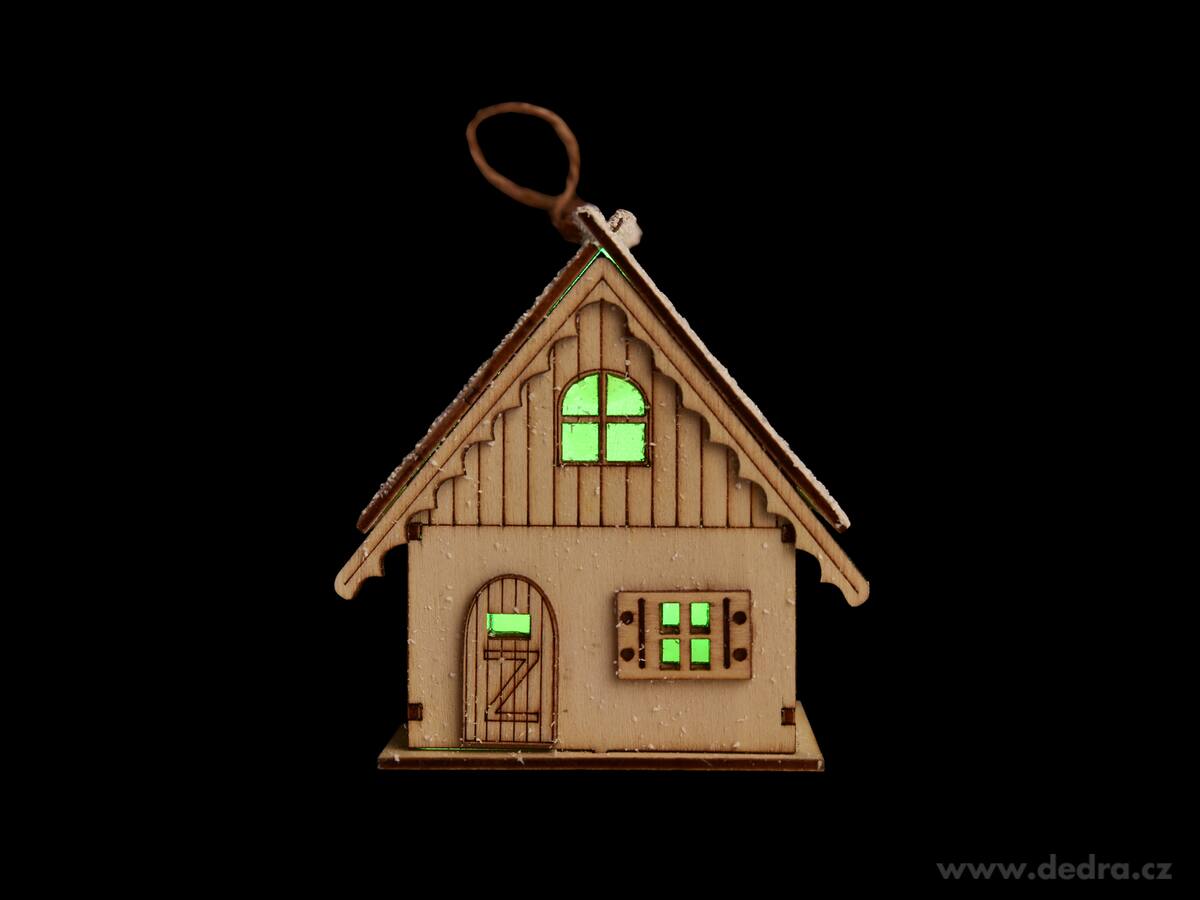 LED SVÍTICÍ DOMEK, závěsná dekorace s proměnlivým osvětlením, 10 cm – náhled 2 | Grand Móda