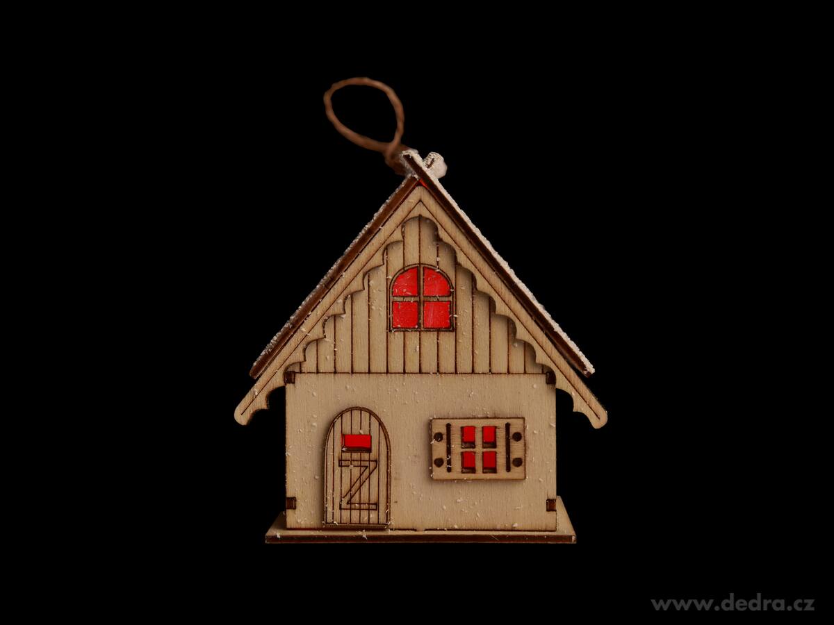 LED SVÍTICÍ DOMEK, závěsná dekorace s proměnlivým osvětlením, 10 cm – náhled 4 | Grand Móda