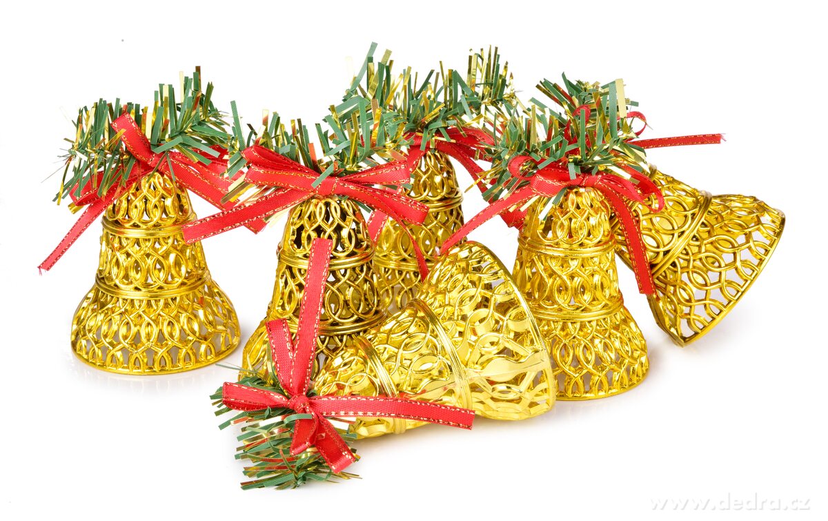 ZLATÉ ZVONĚNÍ, vánoční zvonečky krajkového vzhledu, sada 6 ks, 8 cm – náhled 4 | Grand Móda