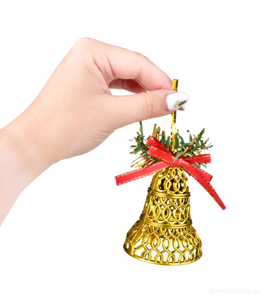 ZLATÉ ZVONĚNÍ, vánoční zvonečky krajkového vzhledu, sada 6 ks, 8 cm – náhled 5 | Grand Móda