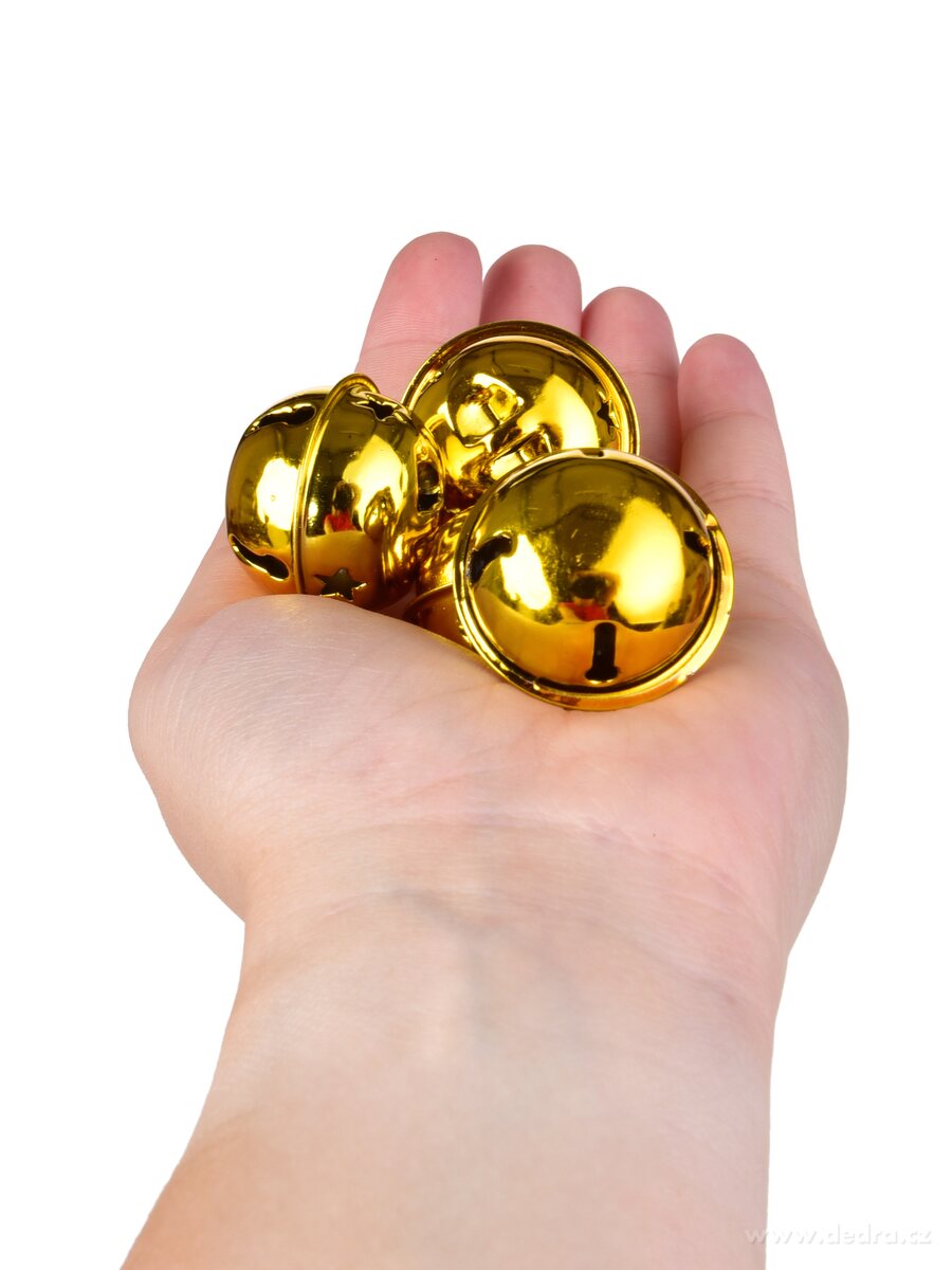 ANDĚLSKÉ ZVONĚNÍ, kovové vánoční rolničky, sada 12 ks, 3 cm – náhled 2 | Grand Móda