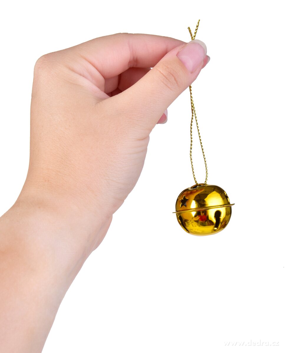 ANDĚLSKÉ ZVONĚNÍ, kovové vánoční rolničky, sada 12 ks, 3 cm – náhled 4 | Grand Móda