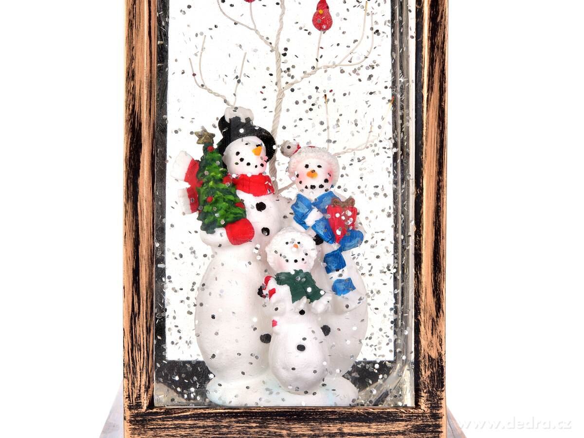 30 cm svítící LED lucerna s poletujícími třpytkami – náhled 3 | Grand Móda