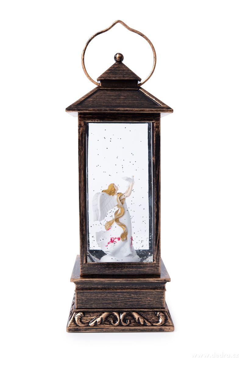 30 cm svítící LED lucerna, s poletujícími třpytkami – náhled 4 | Grand Móda