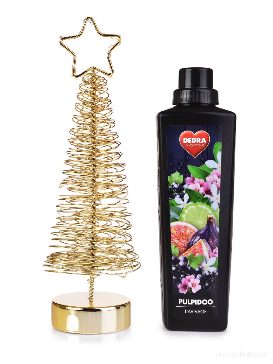 HVĚZDNÝ ZÁZRAK, zlatý drátkový svítící LED stromek, 31 cm – náhled 4 | Grand Móda