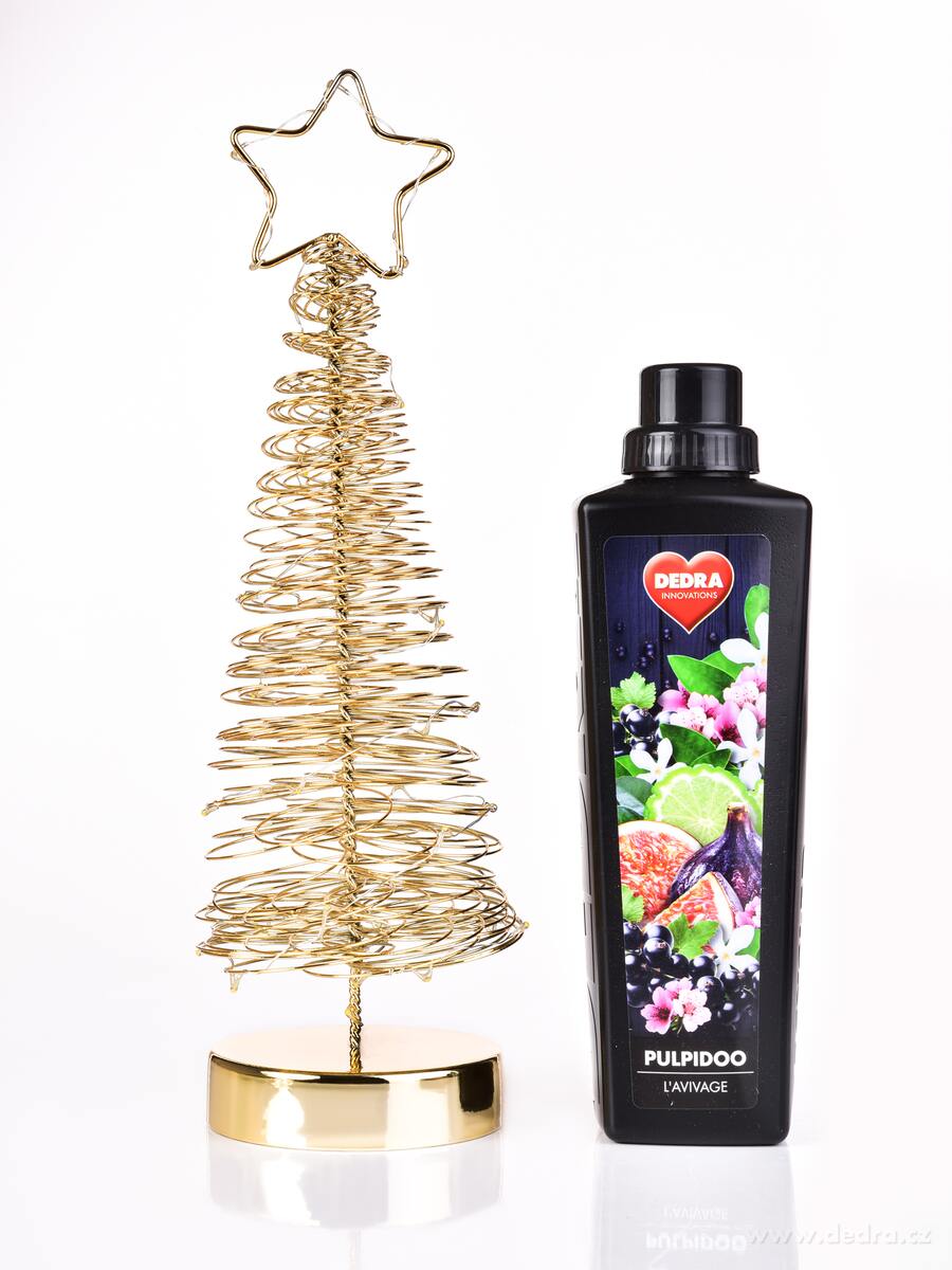 HVĚZDNÝ ZÁZRAK, zlatý drátkový svítící LED stromek, 36 cm – náhled 4 | Grand Móda