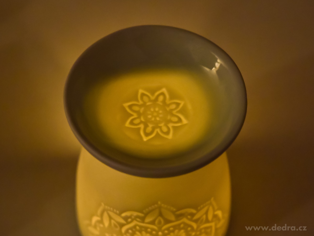 Keramická aromalampa s embosovaným vzorem – náhled 6 | Grand Móda