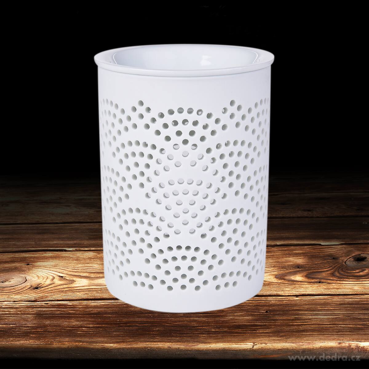 Keramická aromalampa s krajkovým dekorem | Aromalampy | Grand Móda