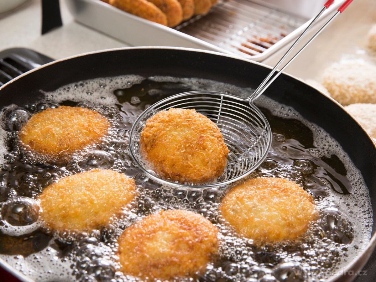 FRITOSÍTO, fritovací nerezový cedník – naběračka, 32 cm, Ø 9, 5 cm – náhled 3 | Grand Móda