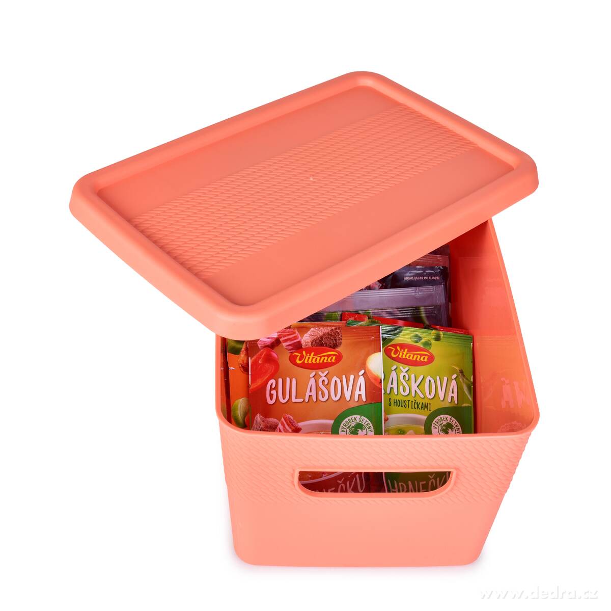 PRAKTIK, úložný box s víkem, 27, 5 cm – náhled 6 | Grand Móda