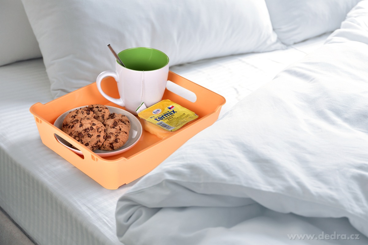 PRAKTIK, plastový tác/podnos s úchyty po stranách, 28 cm – náhled 4 | Grand Móda