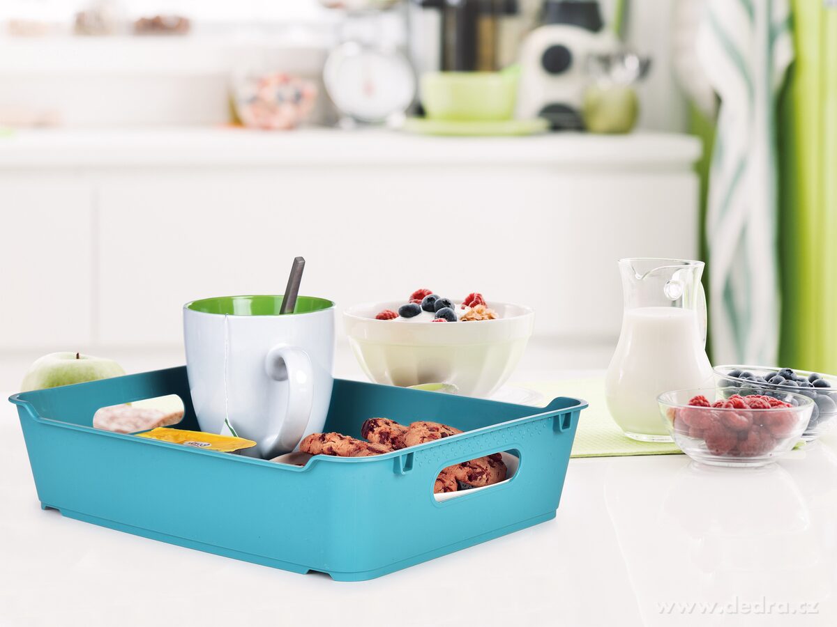 PRAKTIK, 28 cm plastový tác podnos s úchyty po stranách – náhled 3 | Grand Móda