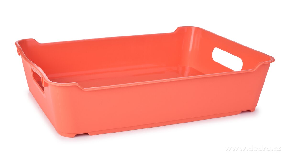 PRAKTIK, plastový tác/podnos s úchyty po stranách, 28 cm