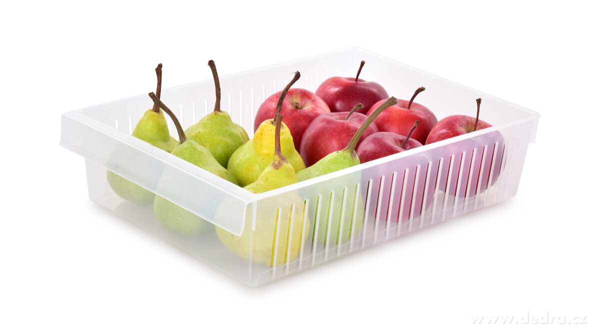 FRIGO, organizér do lednice, šířka 20 cm, transparentní úložný box | Velké dózy na jídlo | Grand Móda