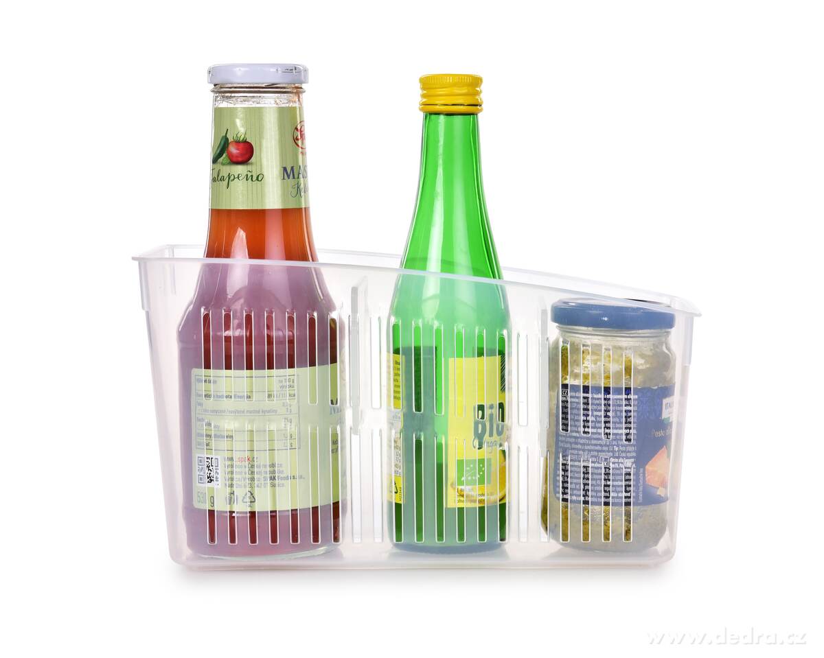 FRIGO, organizér do lednice, 3-přihrádkový transparentní box | Velké dózy na jídlo | Grand Móda