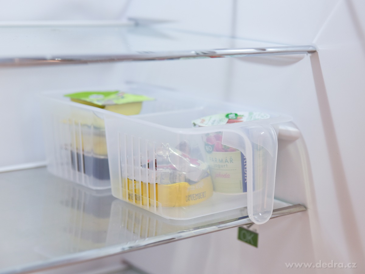 FRIGO, organizér do lednice, 2 přihrádky pro přehledné uskladnění potravin | Vychytávky pro skladování | Grand Móda